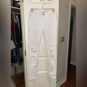[JOE’S] White distressed skinny jeans
